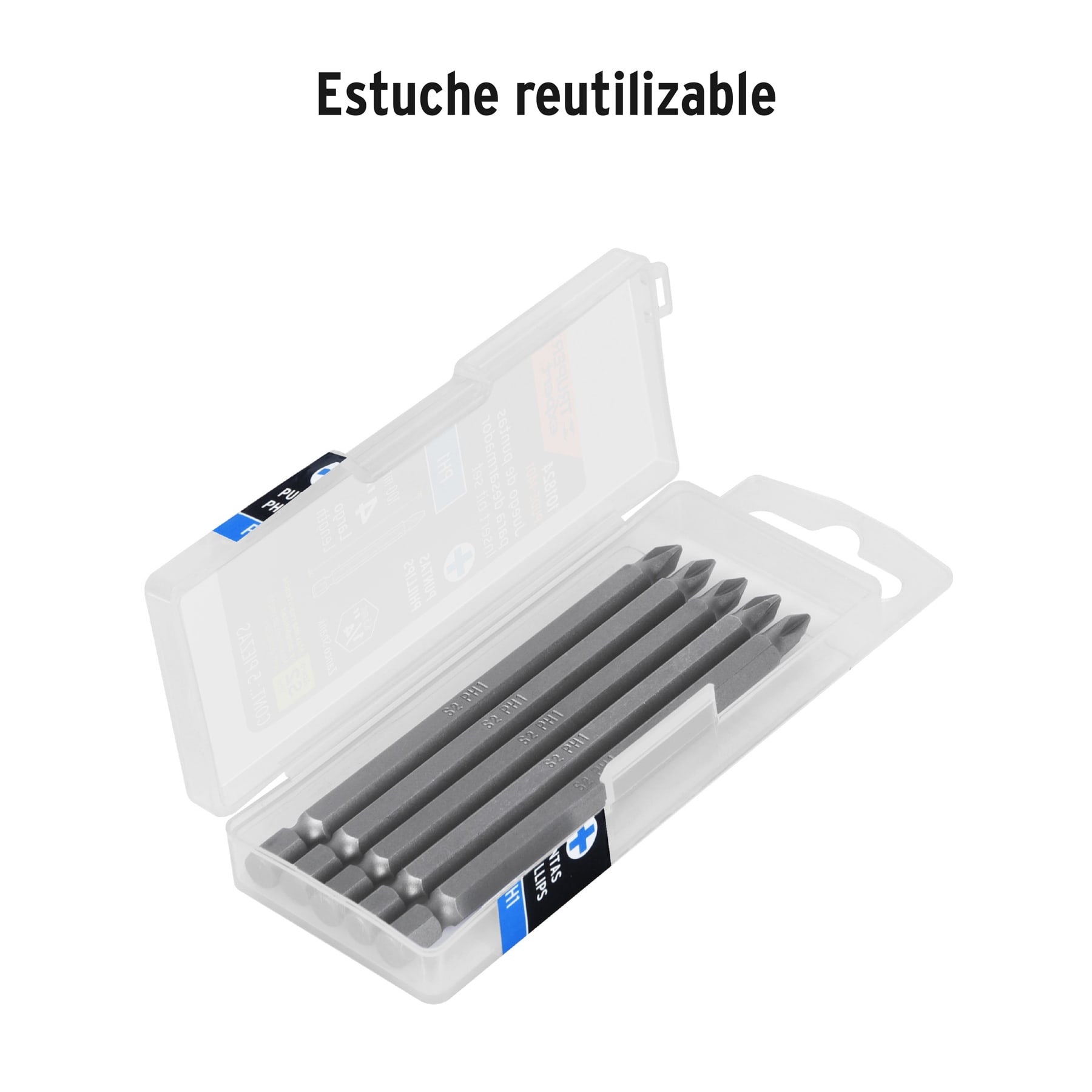 Estuche con 5 puntas de cruz PH1 largo 4', TRUPER EXPERT - Imagen 4