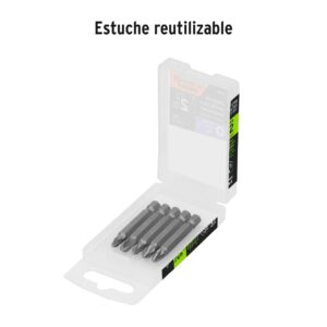 Alternative view of Estuche con 5 puntas pozidriv combinadas largo 2', EXPERT