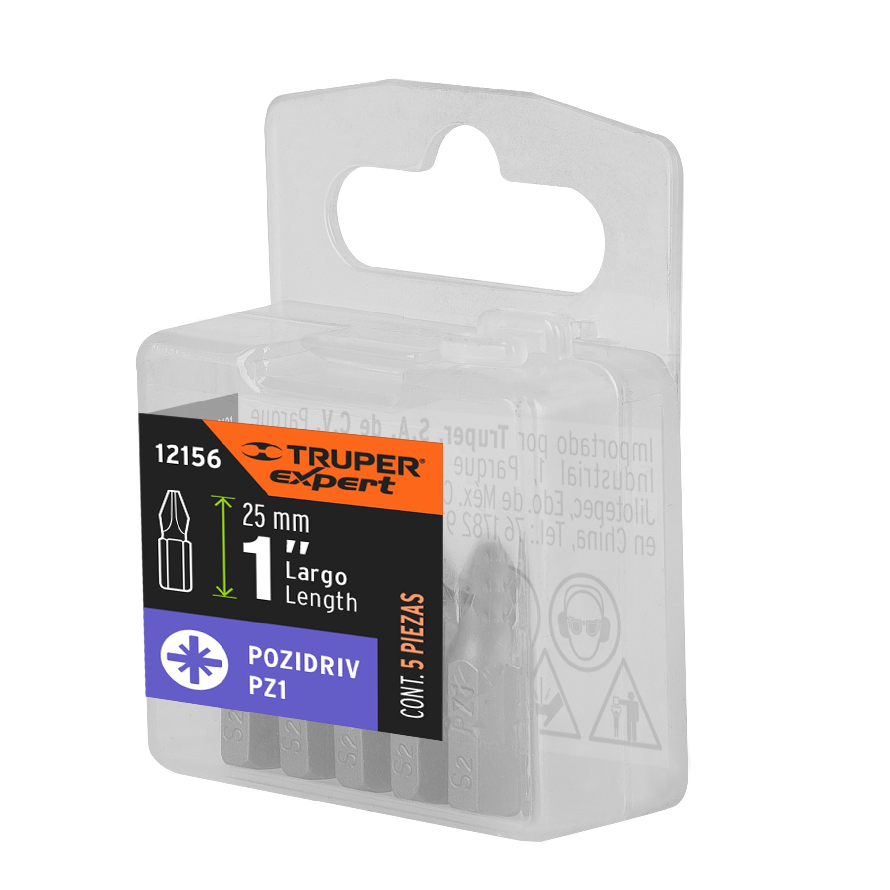 Estuche con 5 puntas pozidriv PZ1 largo 1', TRUPER EXPERT - Imagen 5
