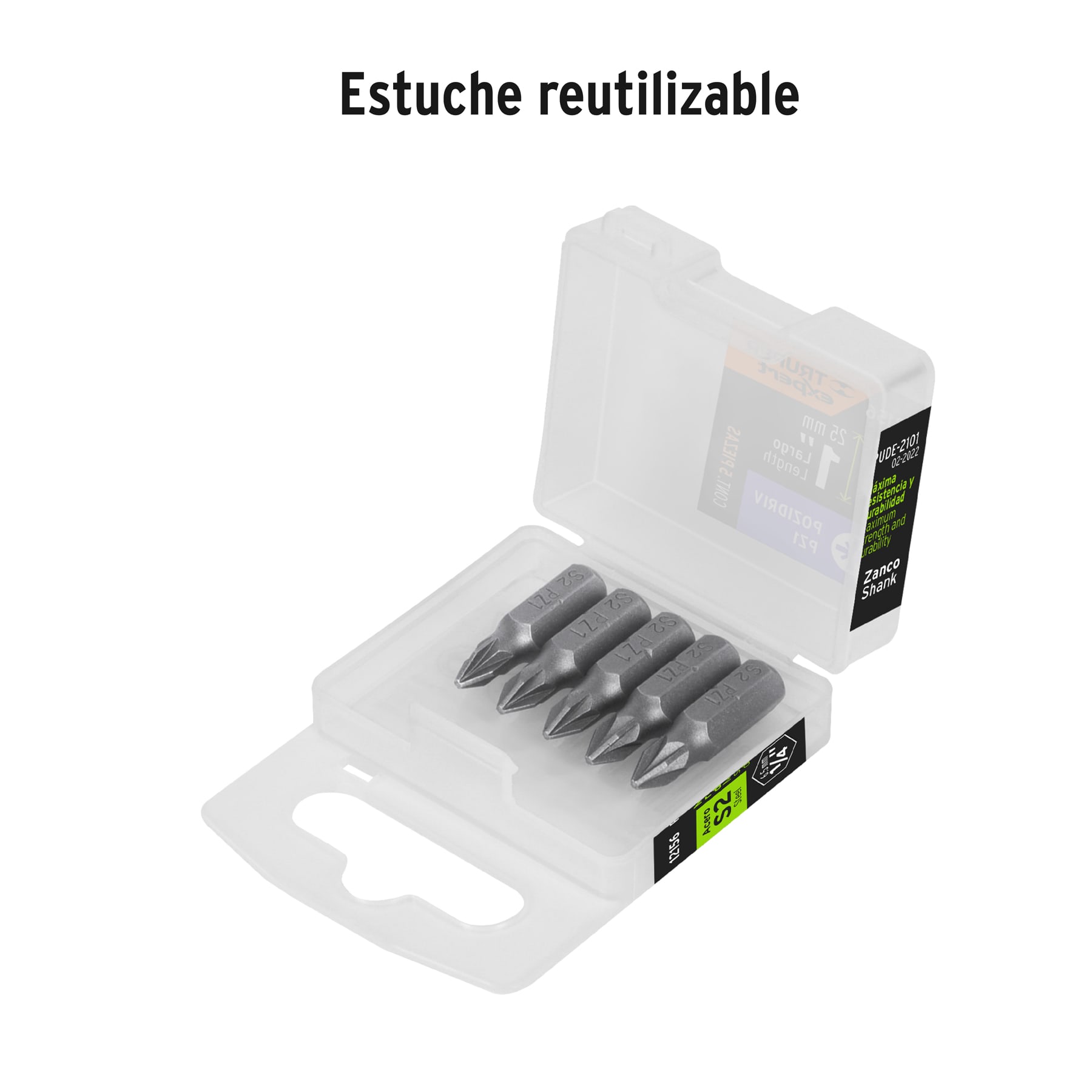 Estuche con 5 puntas pozidriv PZ1 largo 1', TRUPER EXPERT - Imagen 4