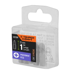 Estuche con 5 puntas pozidriv PZ3 largo 1', TRUPER EXPERT - Imagen 5
