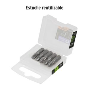 Estuche con 5 puntas pozidriv PZ3 largo 1', TRUPER EXPERT - Imagen 4