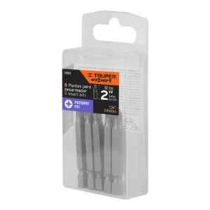 Estuche con 5 puntas pozidriv PZ1 largo 2', TRUPER EXPERT - Imagen 5