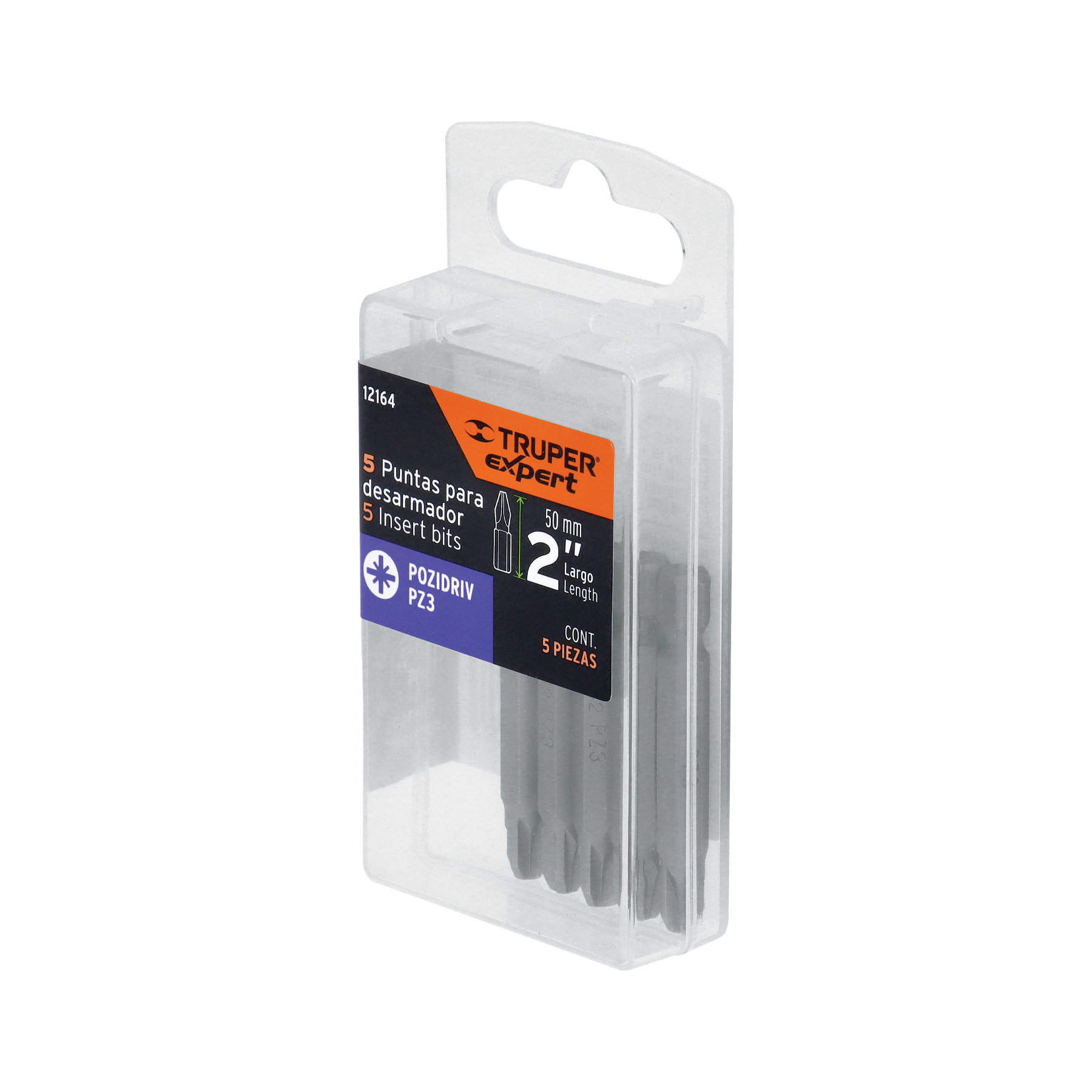 Estuche con 5 puntas pozidriv PZ3 largo 2', TRUPER EXPERT - Imagen 5