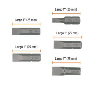 Juego de 5 puntas planas combinadas largo 1', TRUPER EXPERT - Imagen 4