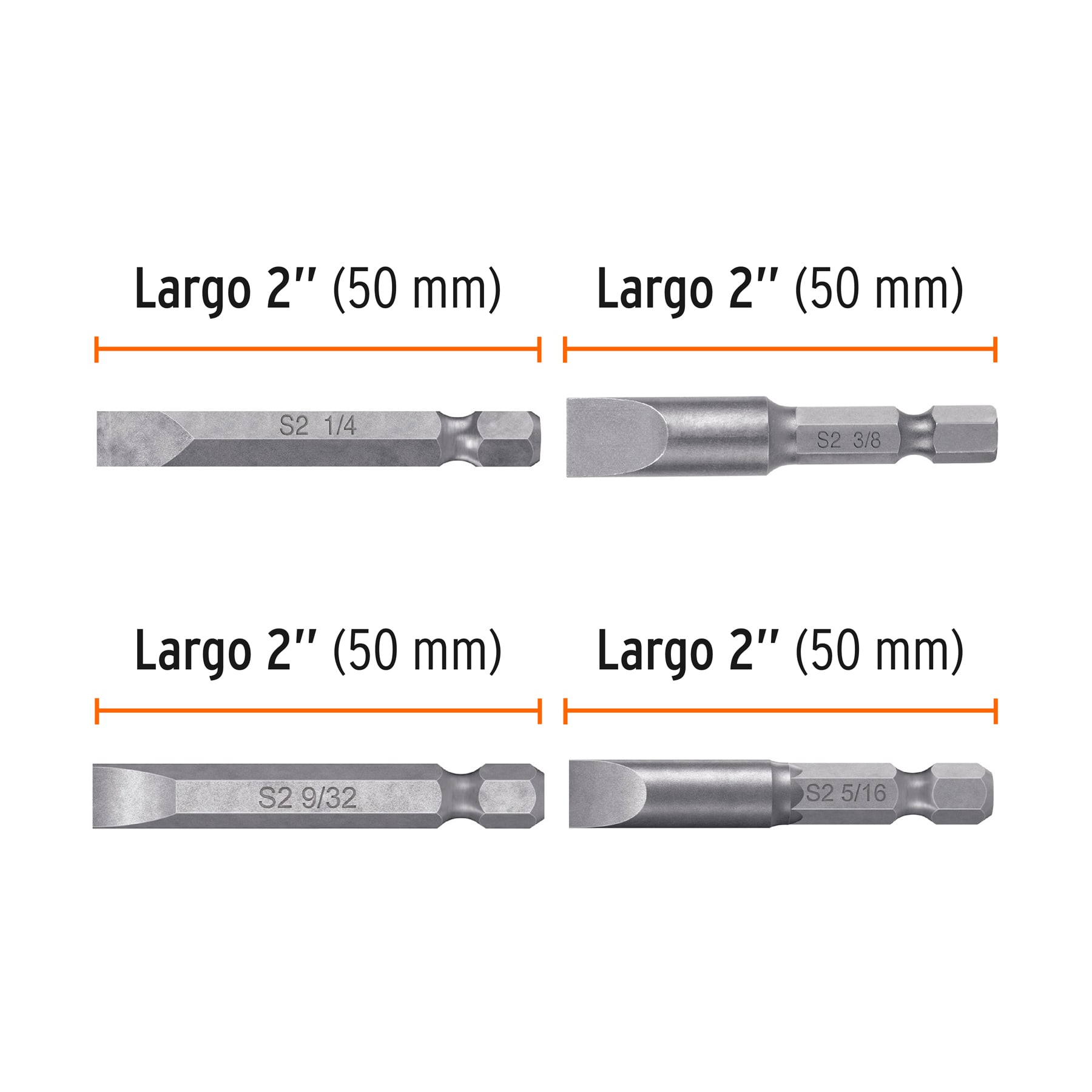 Juego de 5 puntas planas combinadas largo 2', TRUPER EXPERT - Imagen 3
