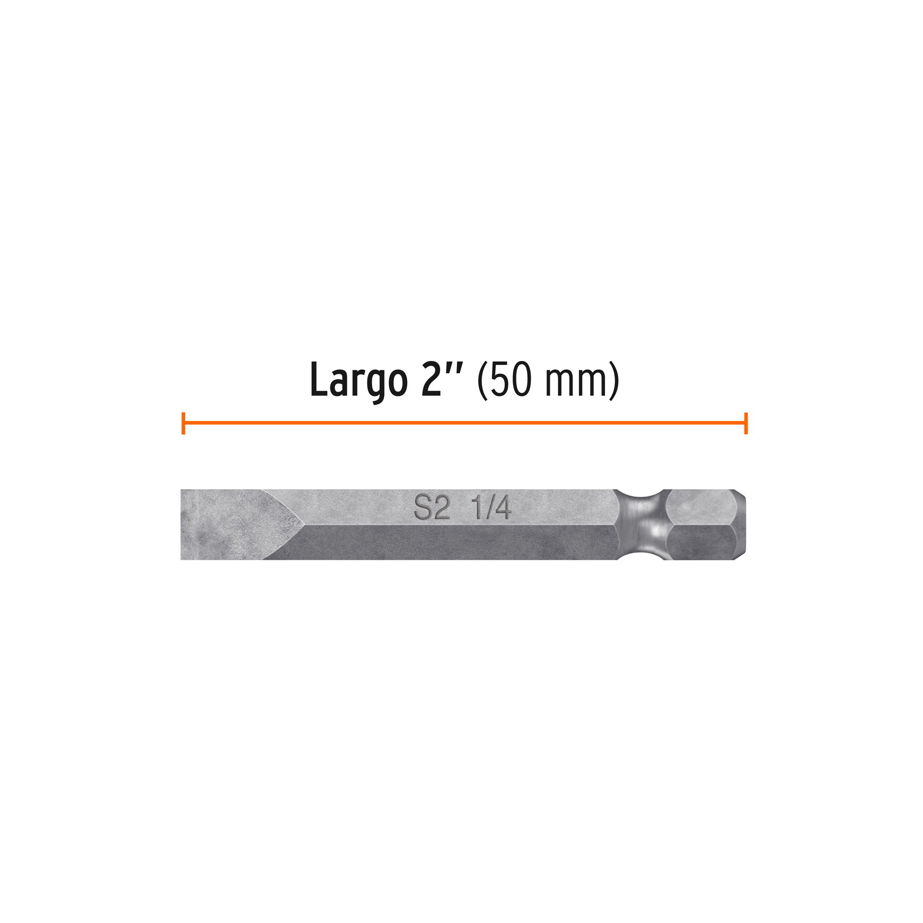 Estuche con 5 puntas planas de 1/4' largo 2', TRUPER EXPERT - Imagen 2