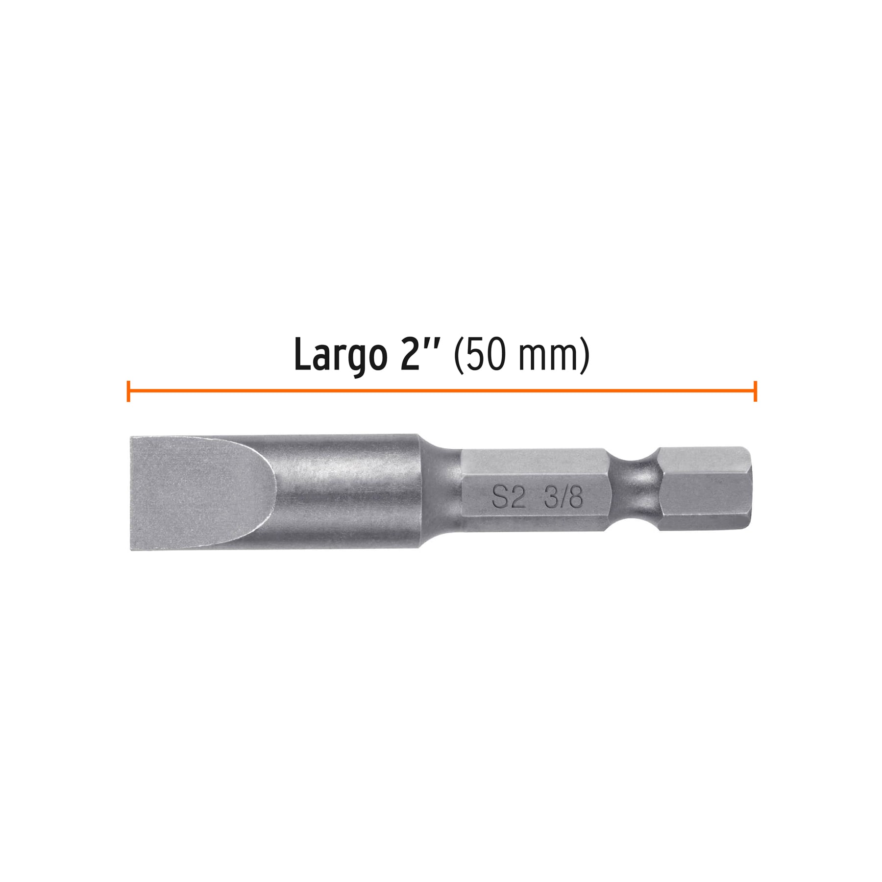 Estuche con 5 puntas planas de 3/8' largo 2', TRUPER EXPERT - Imagen 3