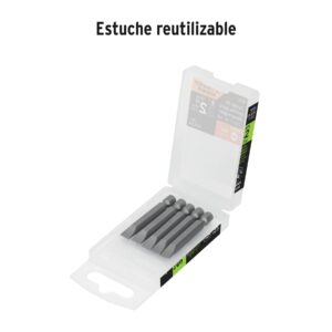 Estuche con 5 puntas planas de 9/32' largo 2', TRUPER EXPERT - Imagen 3