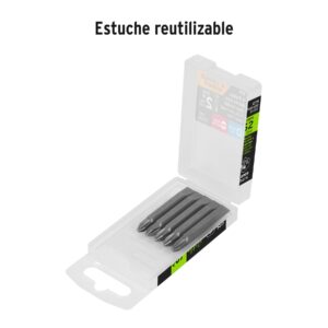 Estuche con 5 puntas dobles PH2 y 9/32' largo 2', EXPERT - Imagen 4
