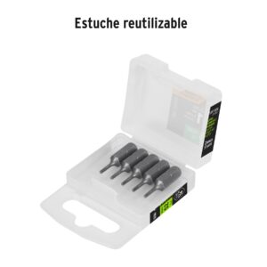 Estuche con 5 puntas torx T6 largo 1', TRUPER EXPERT - Imagen 4