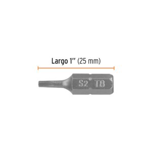 Estuche con 5 puntas torx T8 largo 1', TRUPER EXPERT - Imagen 3
