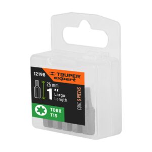Estuche con 5 puntas torx T15 largo 1', TRUPER EXPERT - Imagen 5