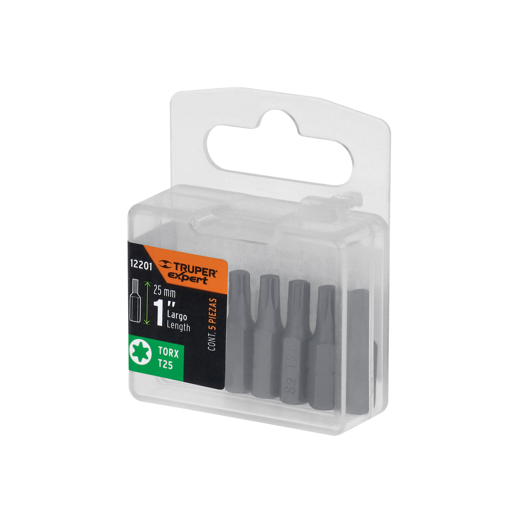 Estuche con 5 puntas torx T25 largo 1', TRUPER EXPERT - Imagen 5