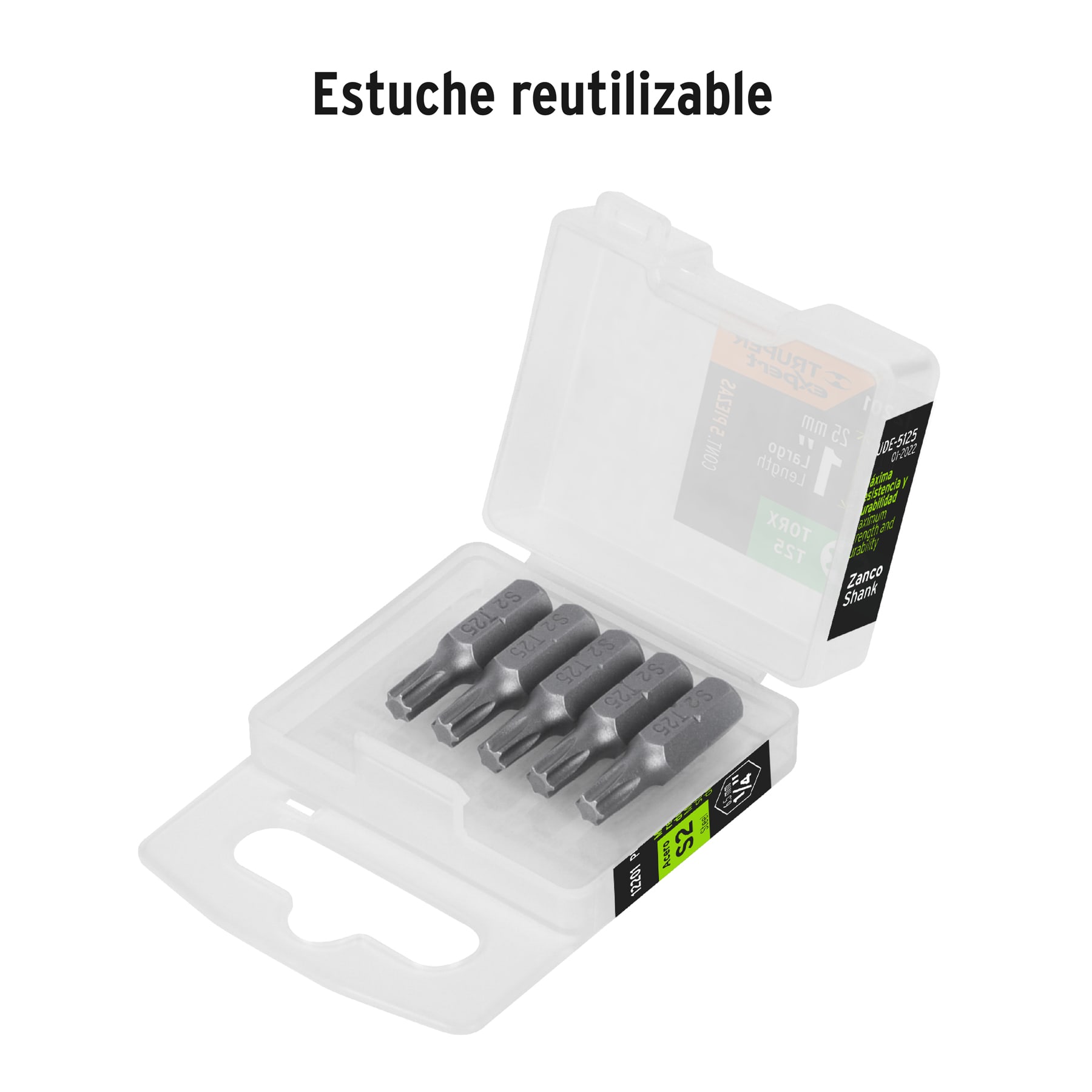 Estuche con 5 puntas torx T25 largo 1', TRUPER EXPERT - Imagen 4