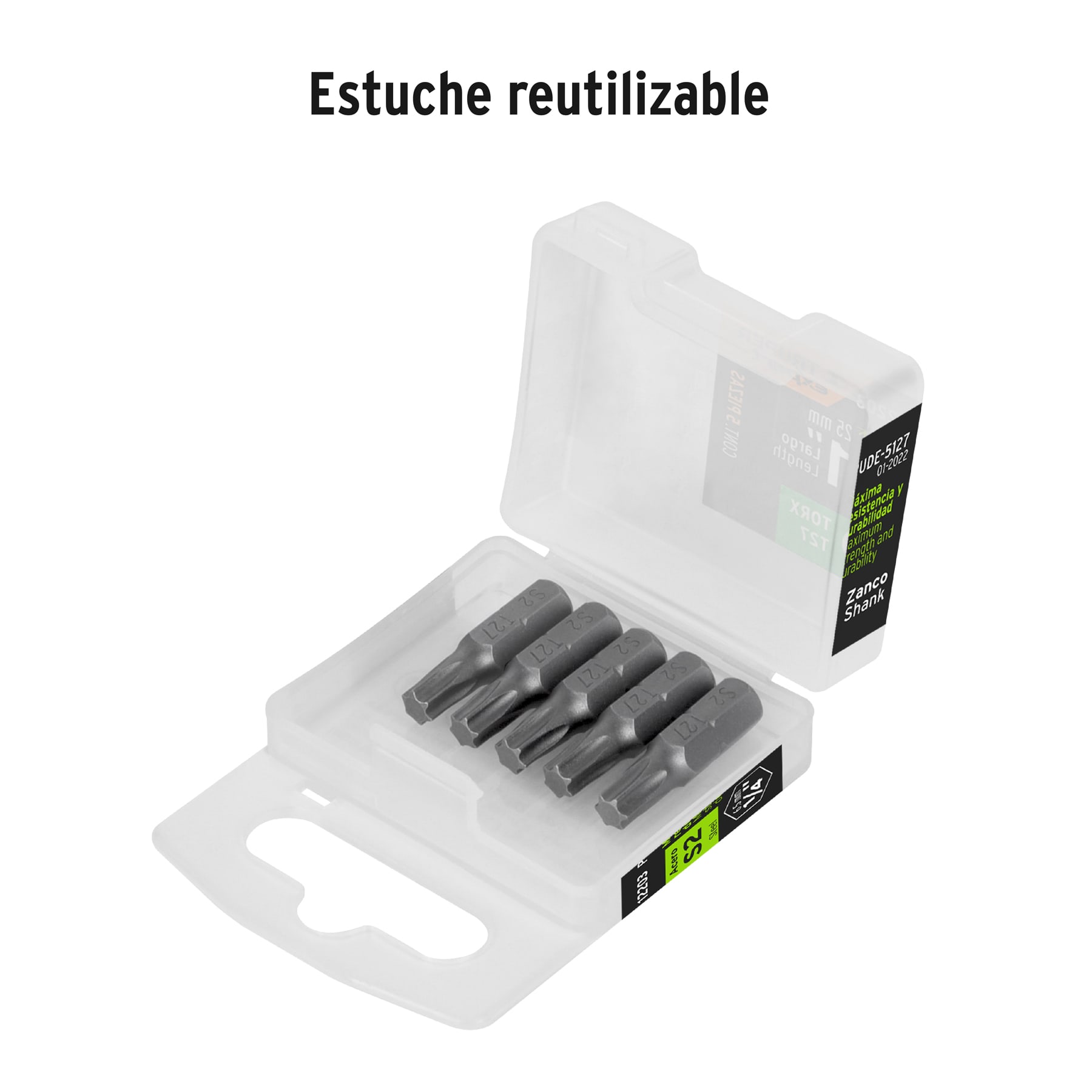 Estuche con 5 puntas torx T27 largo 1', TRUPER EXPERT - Imagen 4
