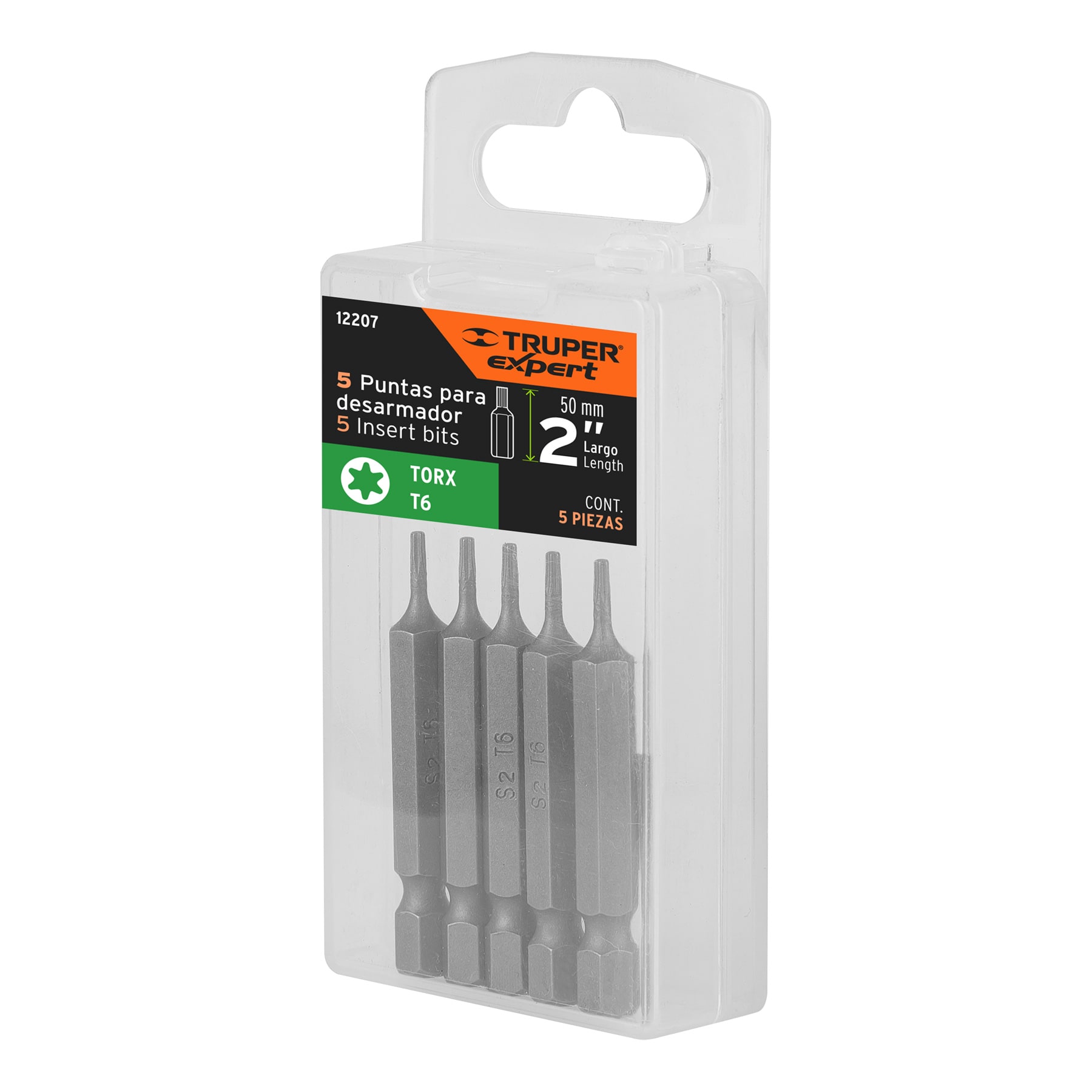 Estuche con 5 puntas torx T6 largo 2', TRUPER EXPERT - Imagen 5
