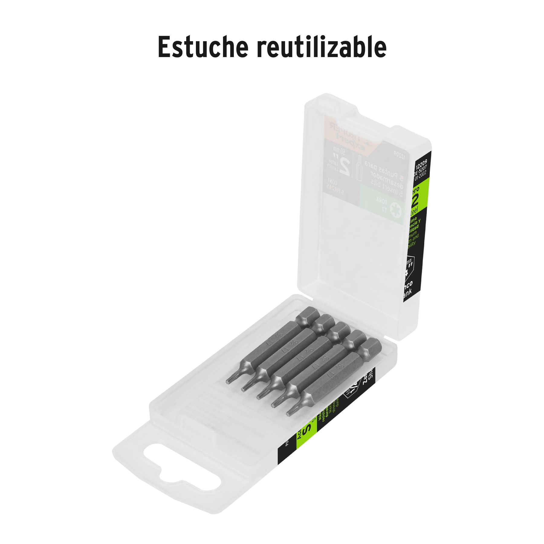 Estuche con 5 puntas torx T7 largo 2', TRUPER EXPERT - Imagen 4