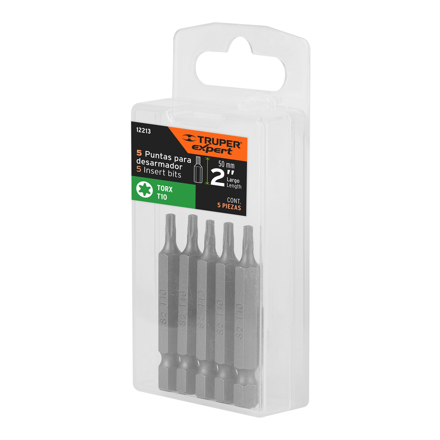 Estuche con 5 puntas torx T10 largo 2', TRUPER EXPERT - Imagen 5