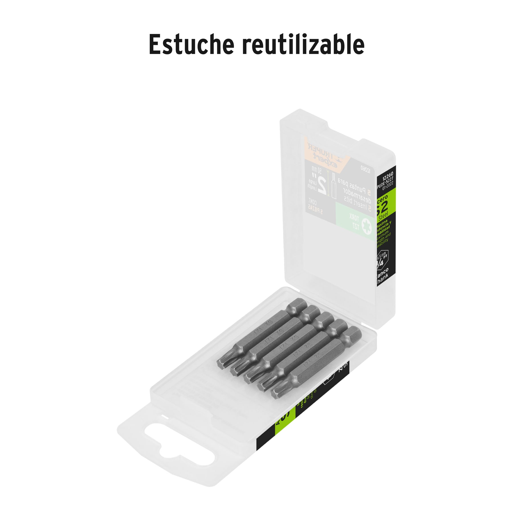 Estuche con 5 puntas torx T27 largo 2', TRUPER EXPERT - Imagen 4