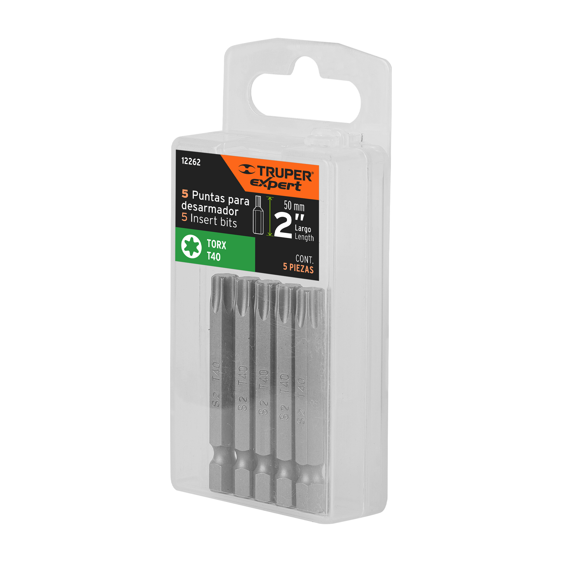 Estuche con 5 puntas torx T40 largo 2', TRUPER EXPERT - Imagen 5