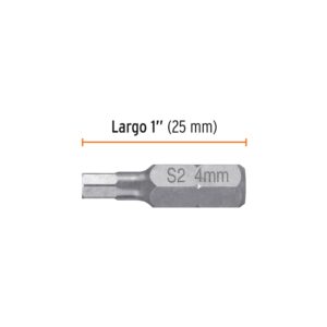 Estuche con 5 puntas hexagonales de 4 mm largo 1', EXPERT - Imagen 3