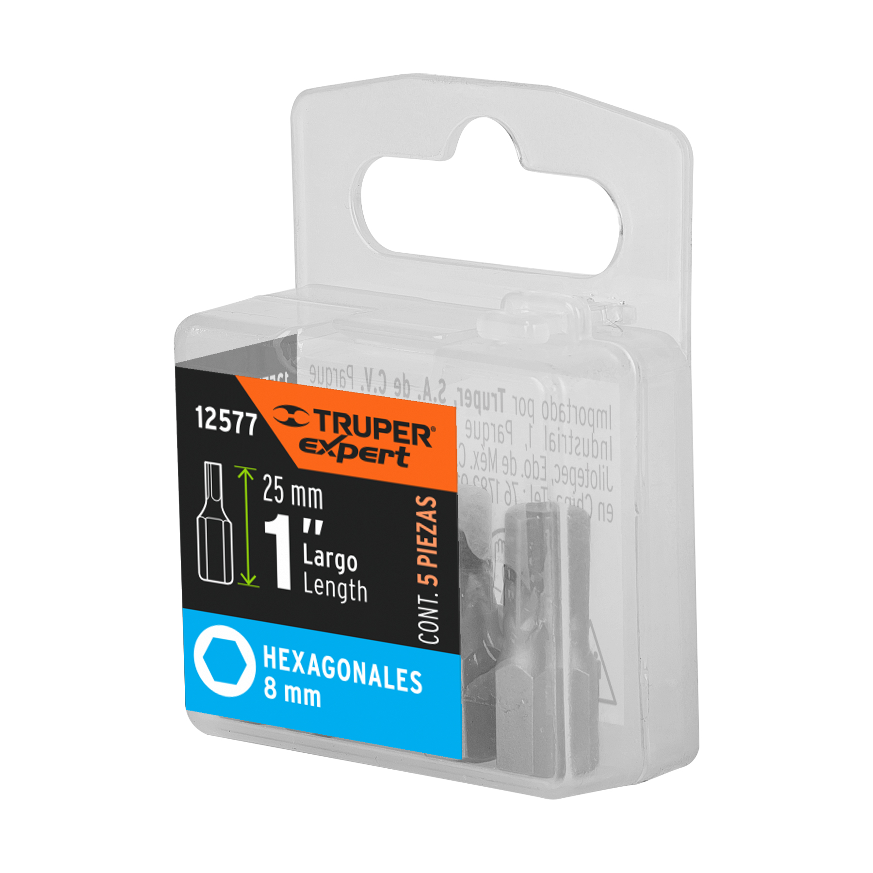Estuche con 5 puntas hexagonales de 8 mm largo 1', EXPERT - Imagen 5