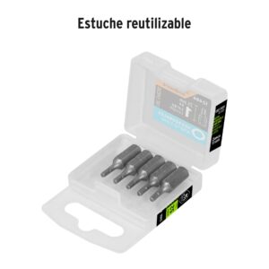 Estuche con 5 puntas hexagonales de 3/32mm largo 1', EXPERT - Imagen 4