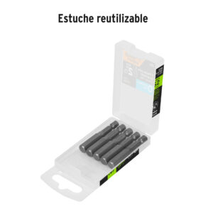 Estuche con 5 puntas hexagonales de 8 mm largo 2', EXPERT - Imagen 4