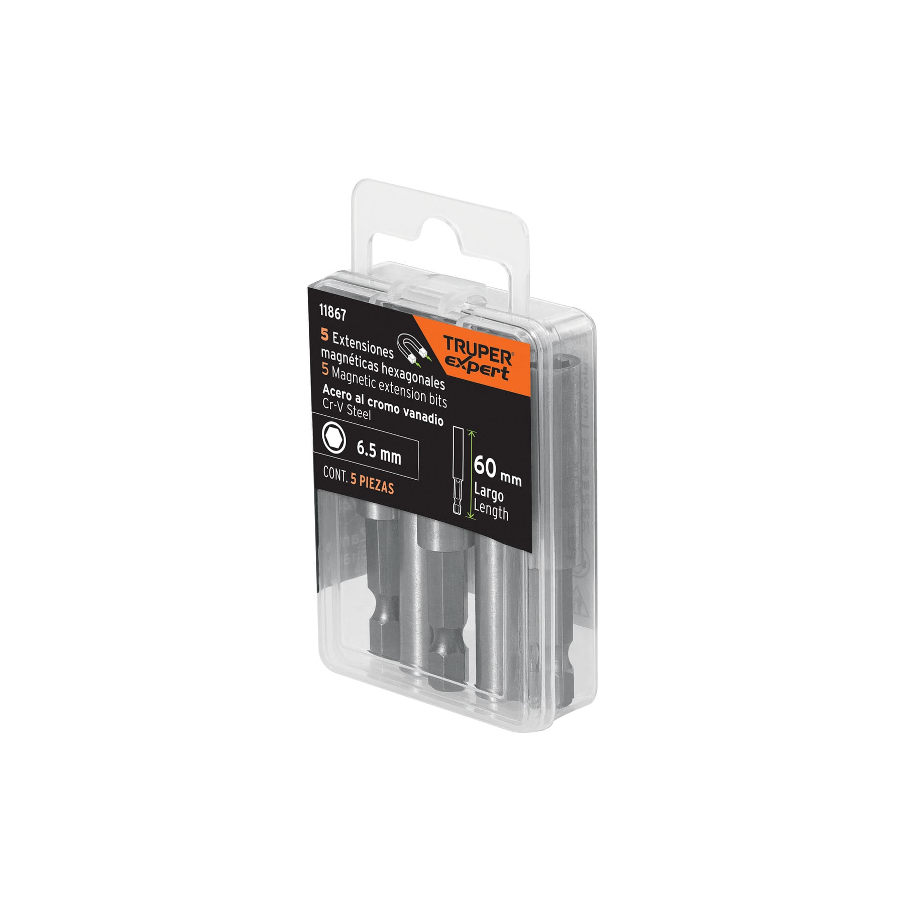 Estuche con 5 extensiones de 60 mm, magnéticas, EXPERT - Imagen 5