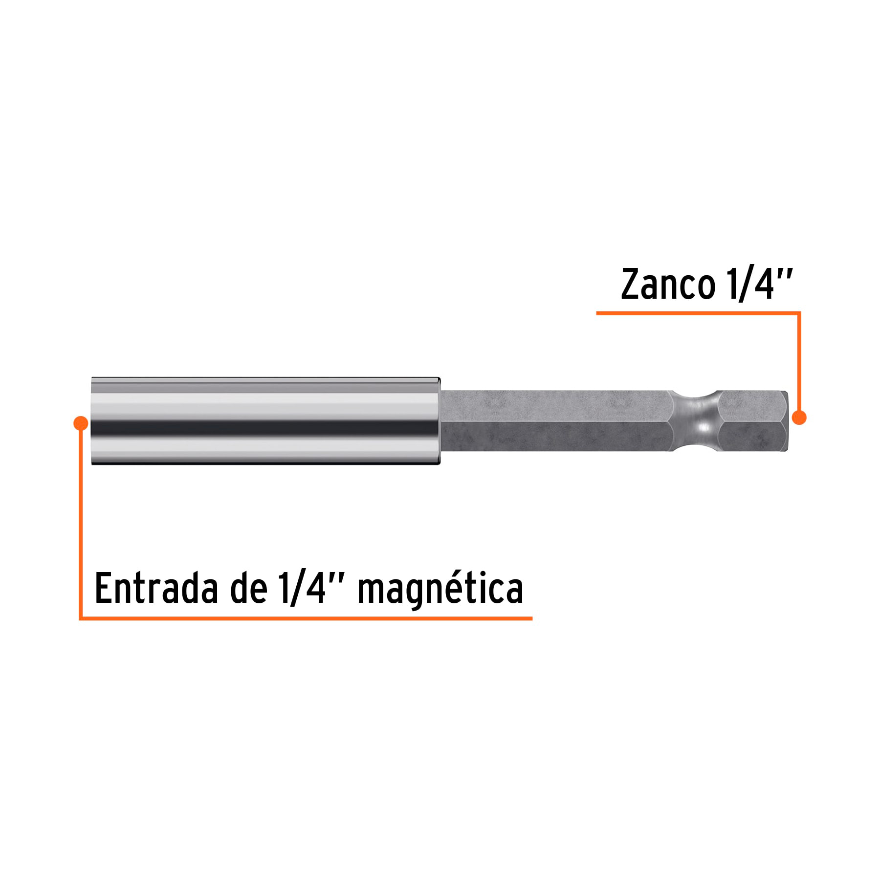 Estuche con 5 extensiones de 70 mm, magnéticas, EXPERT - Imagen 2
