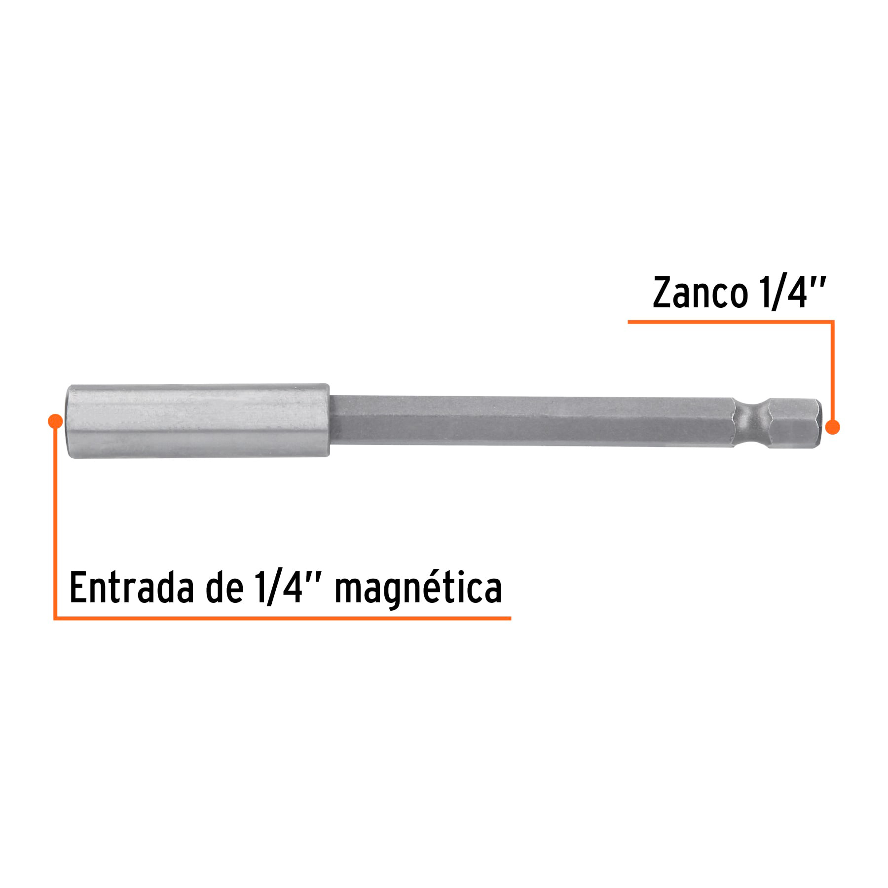 Estuche con 5 extensiones de 100 mm, magnéticas, EXPERT - Imagen 3