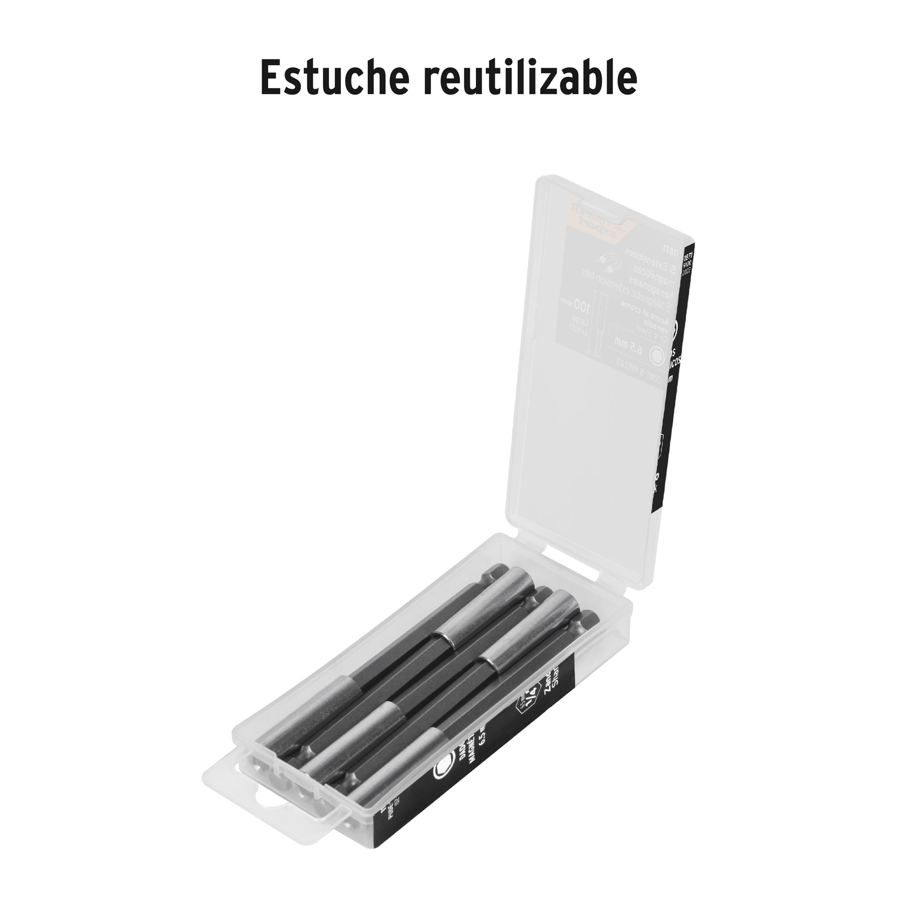 Estuche con 5 extensiones de 100 mm, magnéticas, EXPERT - Imagen 5
