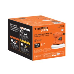 Pulidora roto-orbital compacta 6', 45W, TRUPER PRO - Imagen 3