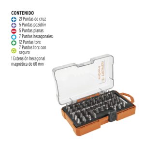 Alternative view of Juego de 58 puntas mixtas largo 1' estuche plástico, EXPERT