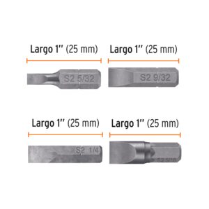 Estuche con 6 puntas planas combinadas largo 1', EXPERT - Imagen 3