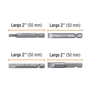 Estuche con 6 puntas planas combinadas largo 2', EXPERT - Imagen 3