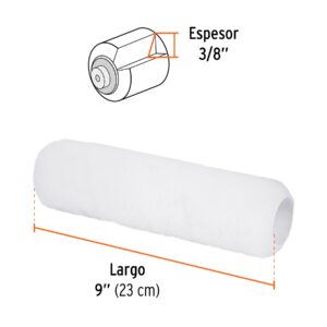 Felpa para rodillo 9 x 3/8' superficies lisas, TRUPER - Imagen 3
