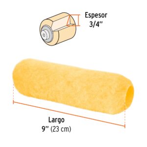 Felpa para rodillo 9 x 3/4' superficies rugosas, TRUPER - Imagen 3