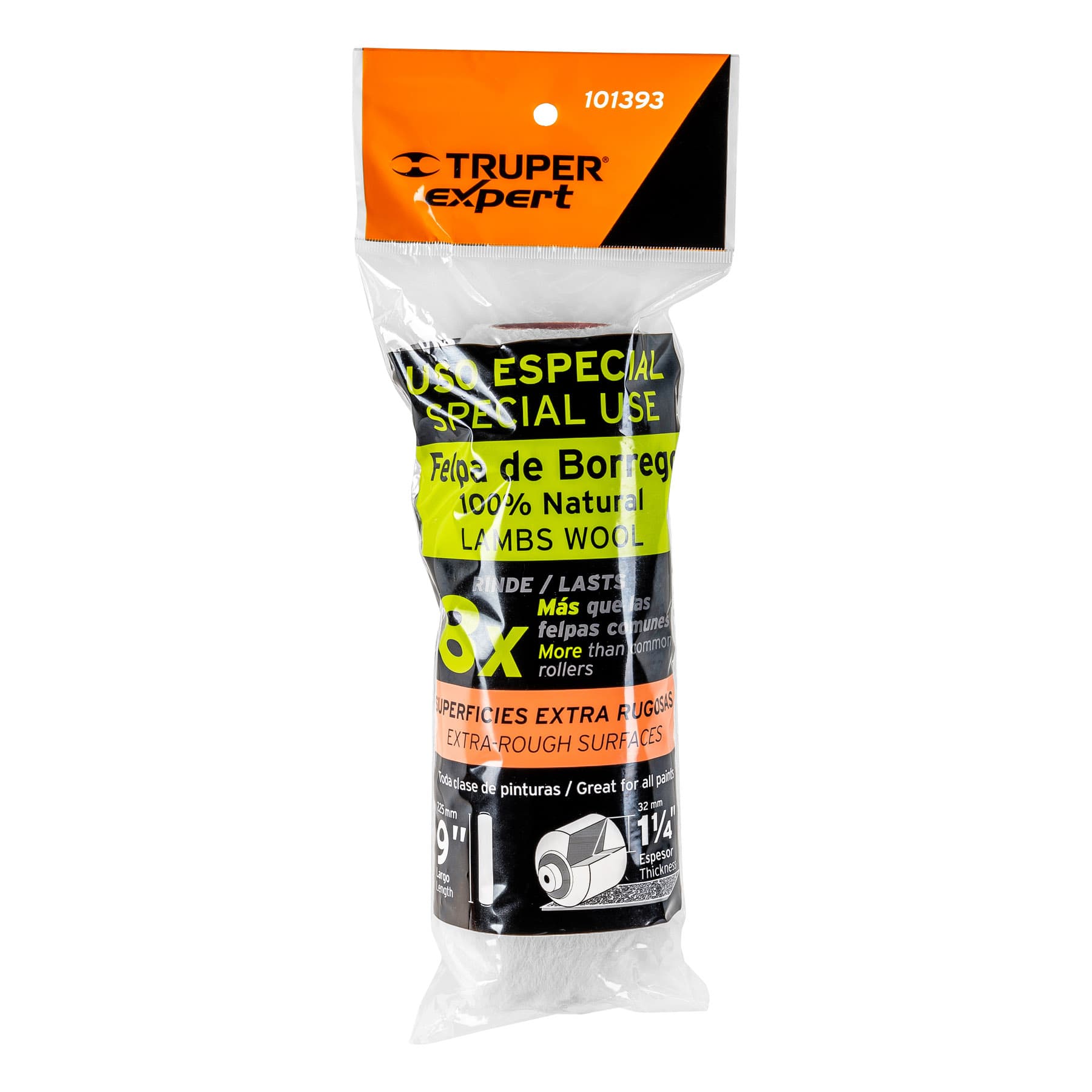 Felpa para rodillo 9x1-1/4' superficies extra rugosas,EXPERT - Imagen 6