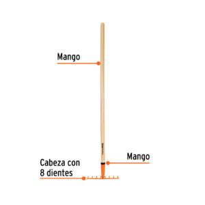 Alternative view of Rastrillo para niños, mango de 42', TRUPER