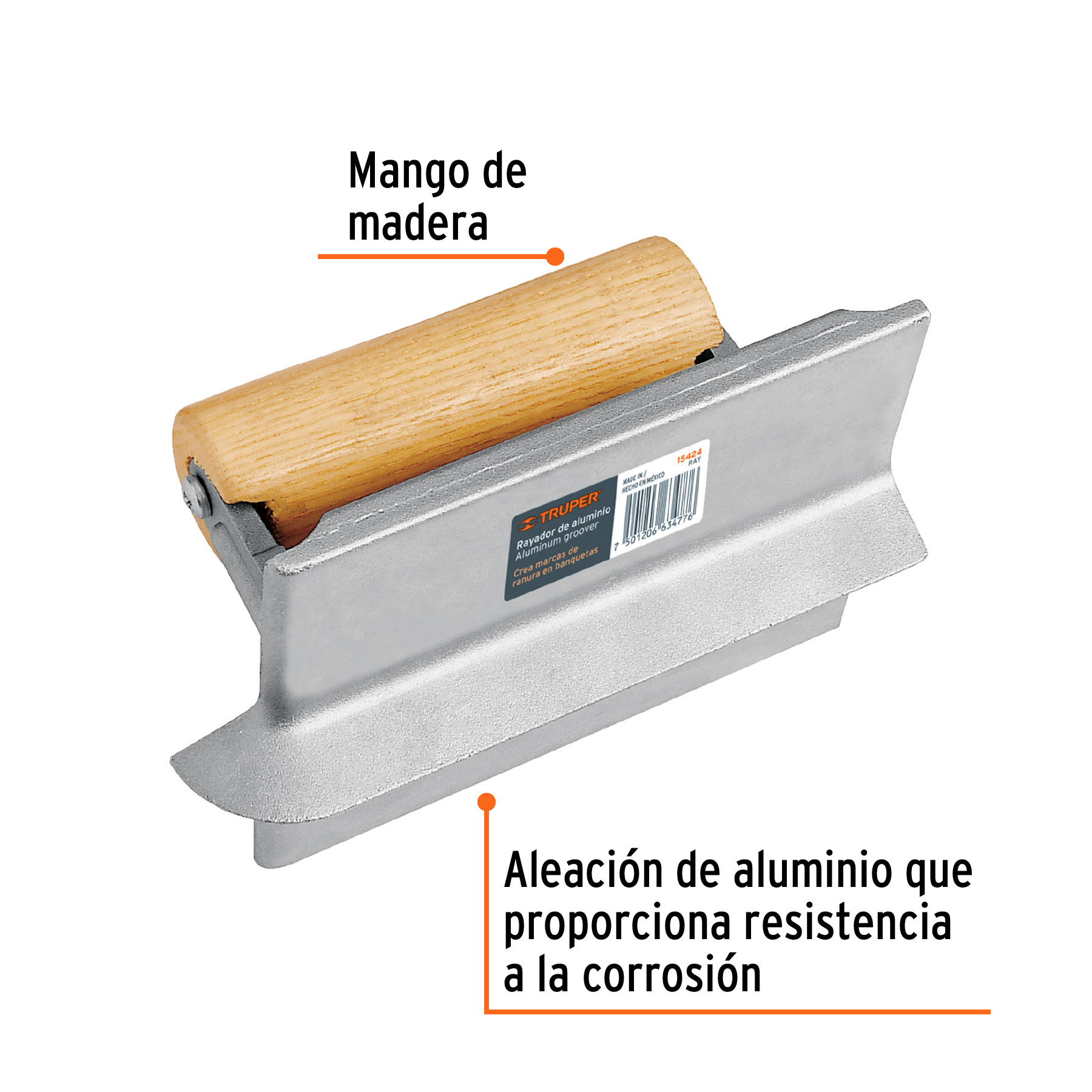 Rayador de aluminio, TRUPER - Imagen 2