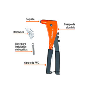 Alternative view of Remachadora profesional 10' con remaches, TRUPER