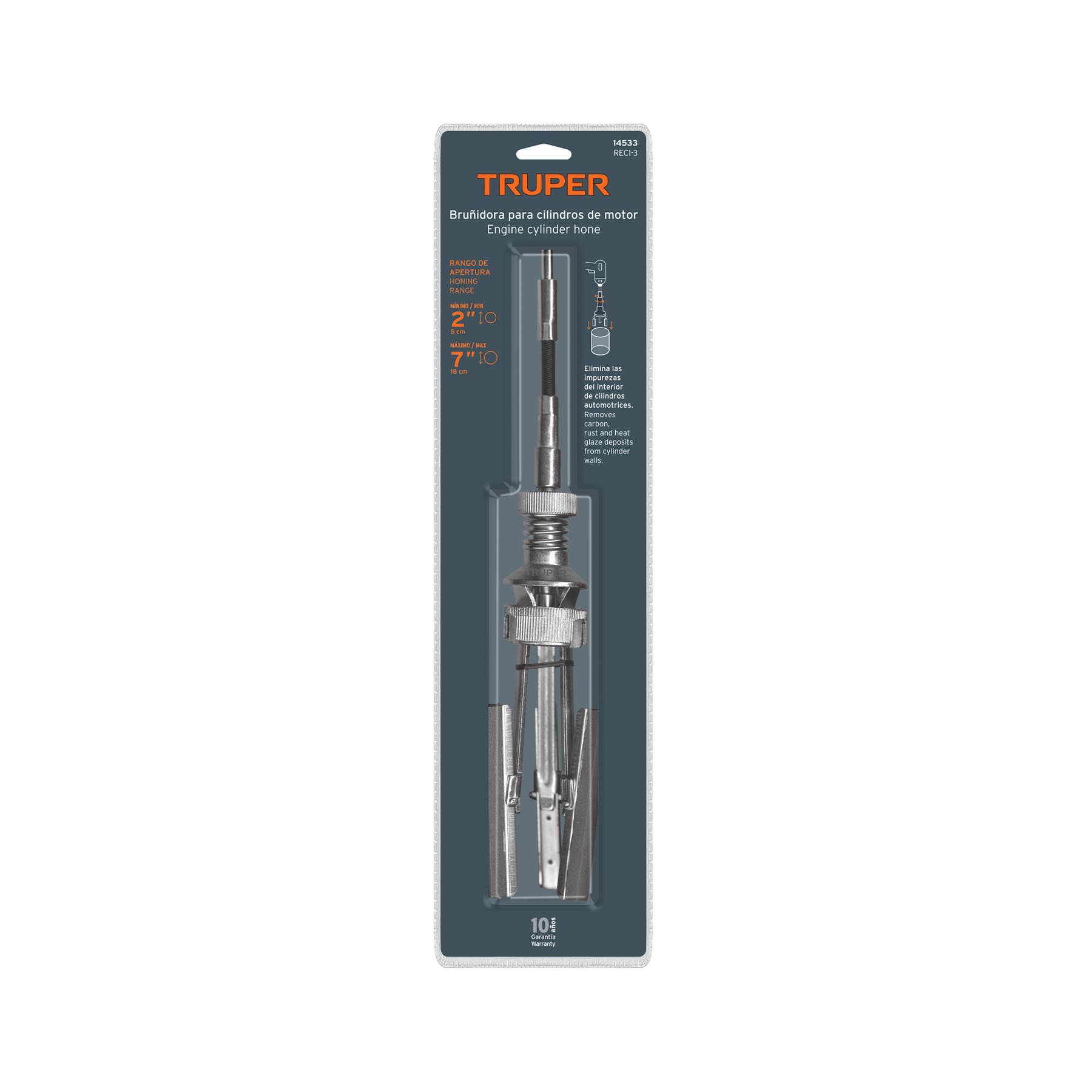 Bruñidora para cilindro de motor, 5 a 18 cm, TRUPER - Imagen 4