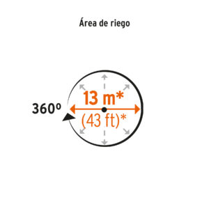 Aspersor b/metálica giratorio 3 brazos de aluminio, TRUPER - Imagen 4