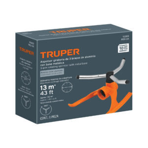 Aspersor b/metálica giratorio 3 brazos de aluminio, TRUPER - Imagen 5