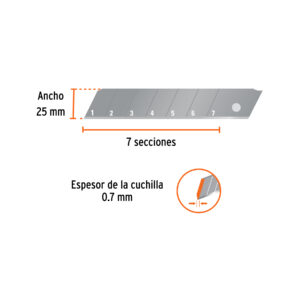 Alternative view of Estuche con 10 cuchillas SK2 de 25 mm para cutter, EXPERT