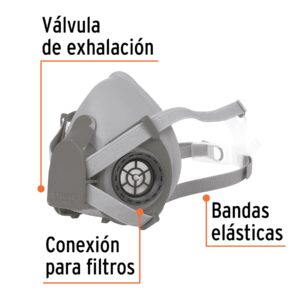 Alternative view of Respirador profesional media cara, TRUPER EXPERT
