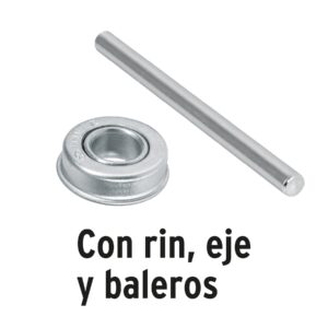 Llanta completa neumática 16', incluye eje y baleros - Imagen 3