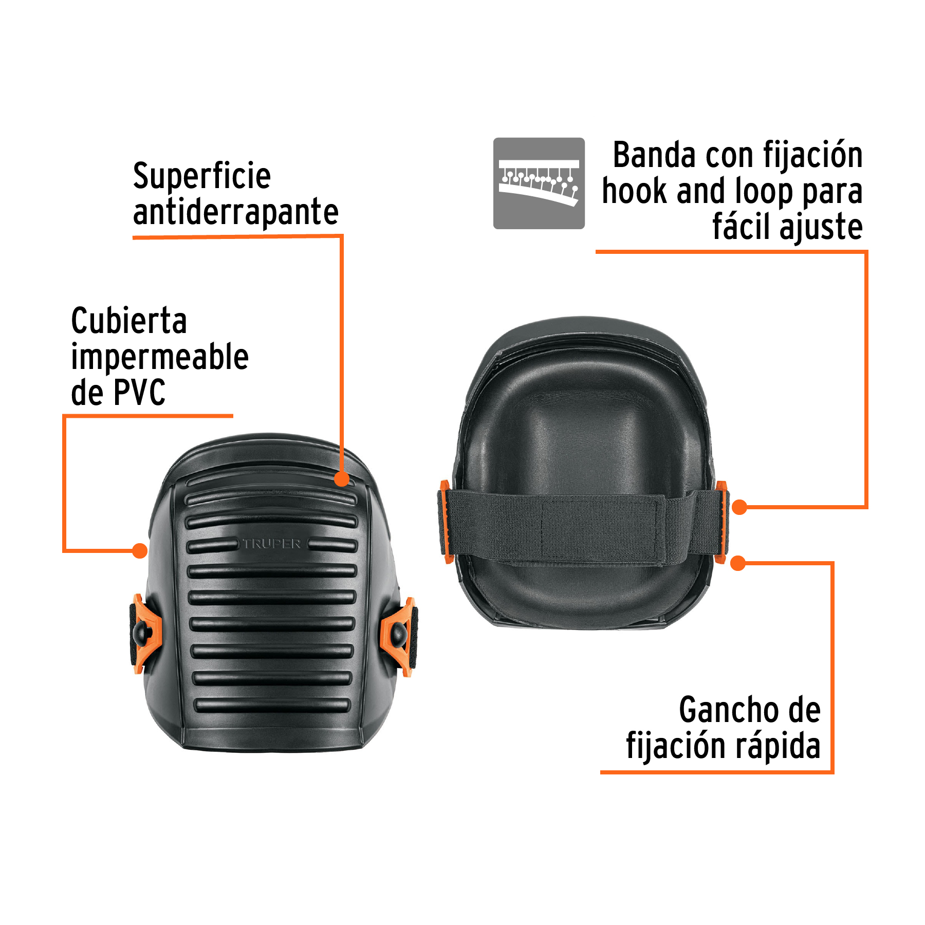 Rodilleras impermeables, para trabajos húmedos, TRUPER - Imagen 2